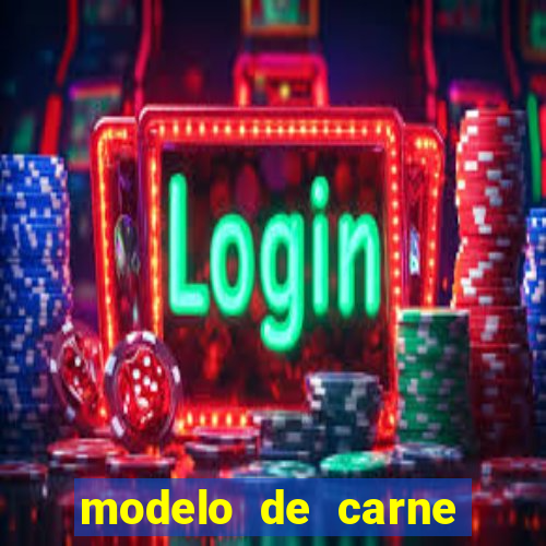 modelo de carne para pagamento